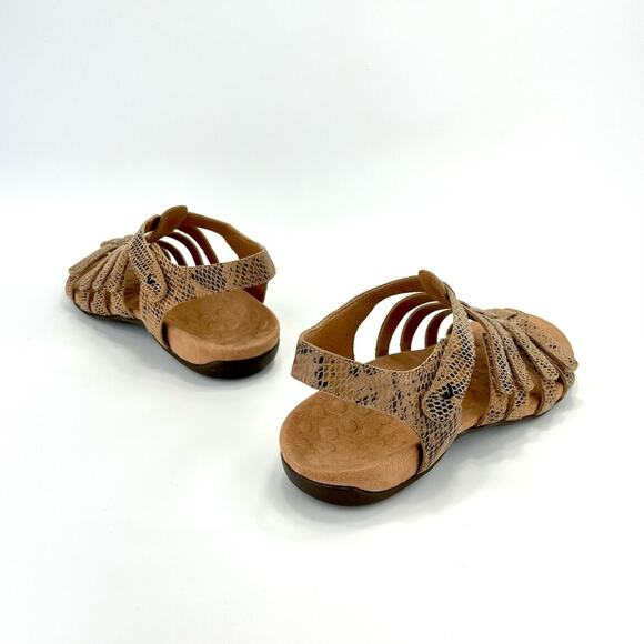 Vionic Harissa Women Sandal Sz 8 Tan Leather Arch Support Adjustable Strap Comfy - Picture 13 of 16